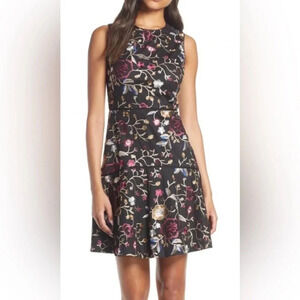 VINCE CAMUTO floral embroidered hidden back zipper tank style dress NEW size 0P